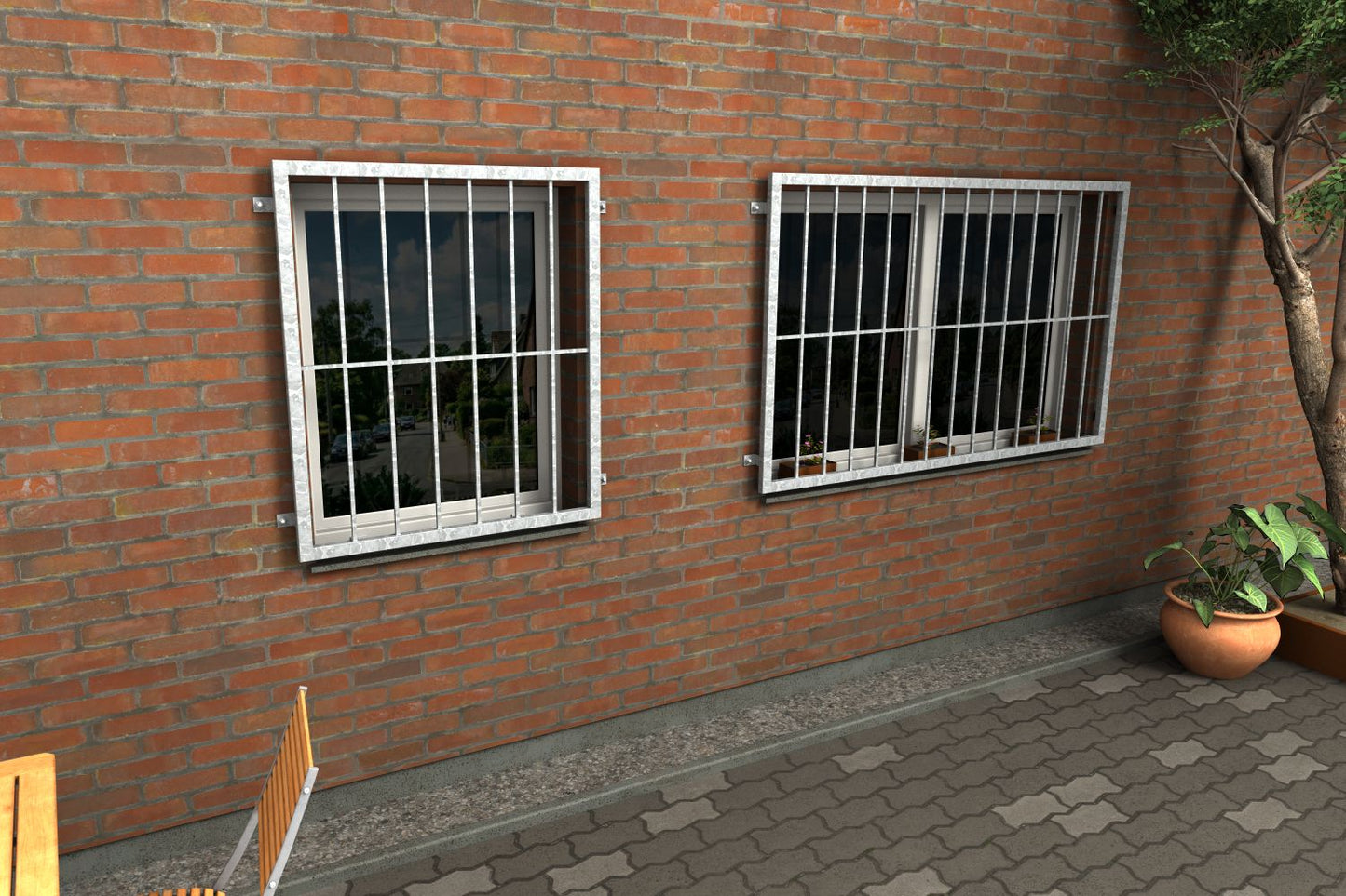 Fenstergitter Atlas 02 verzinkt - DeinMetallbauer.shop