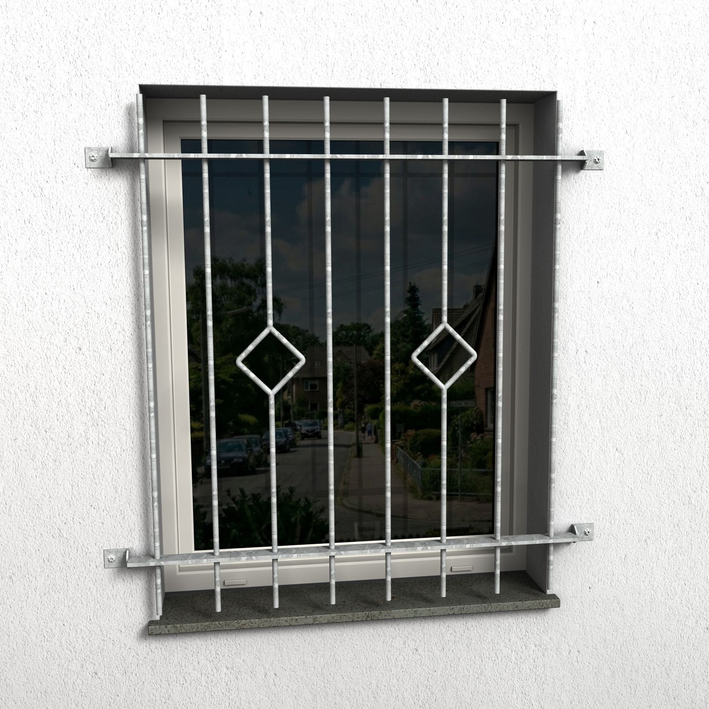 Fenstergitter Ferro 01 verzinkt - DeinMetallbauer.shop