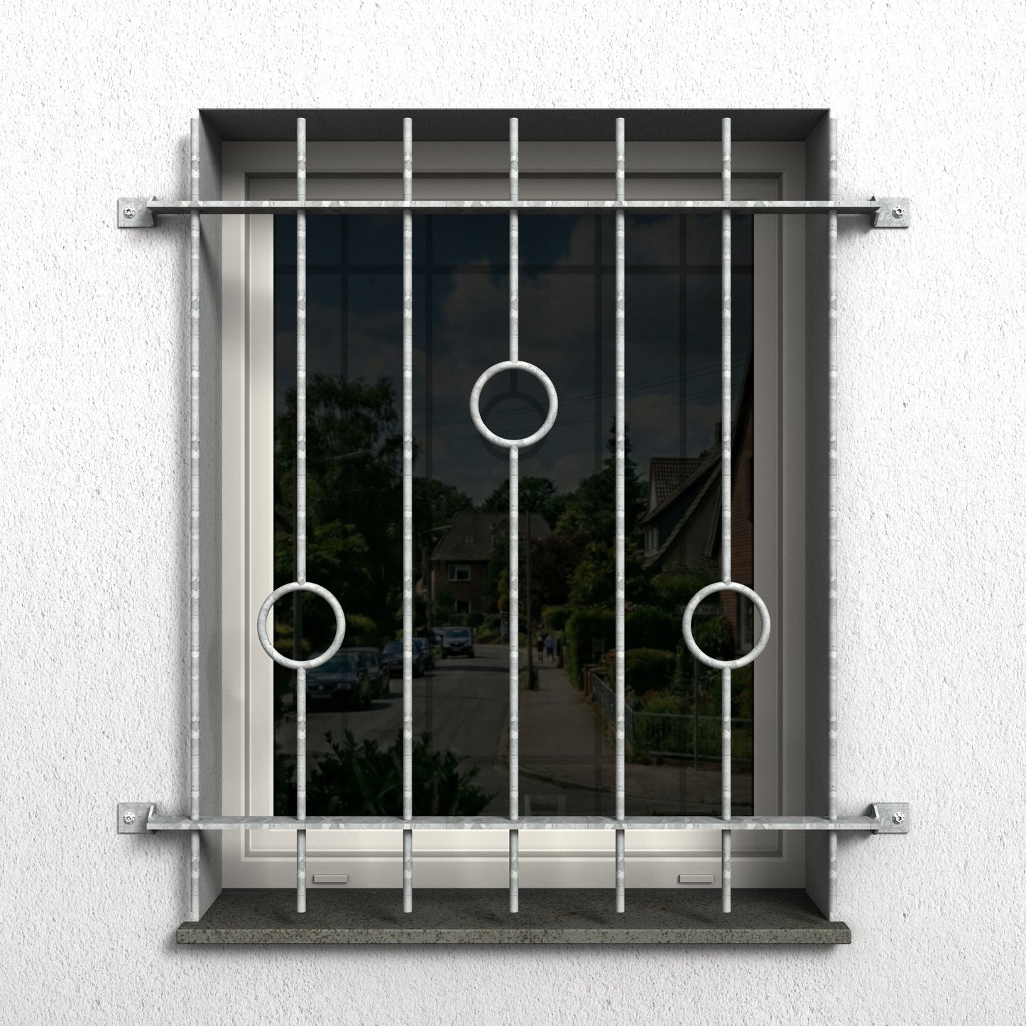 Fenstergitter Ferro 03 verzinkt - DeinMetallbauer.shop