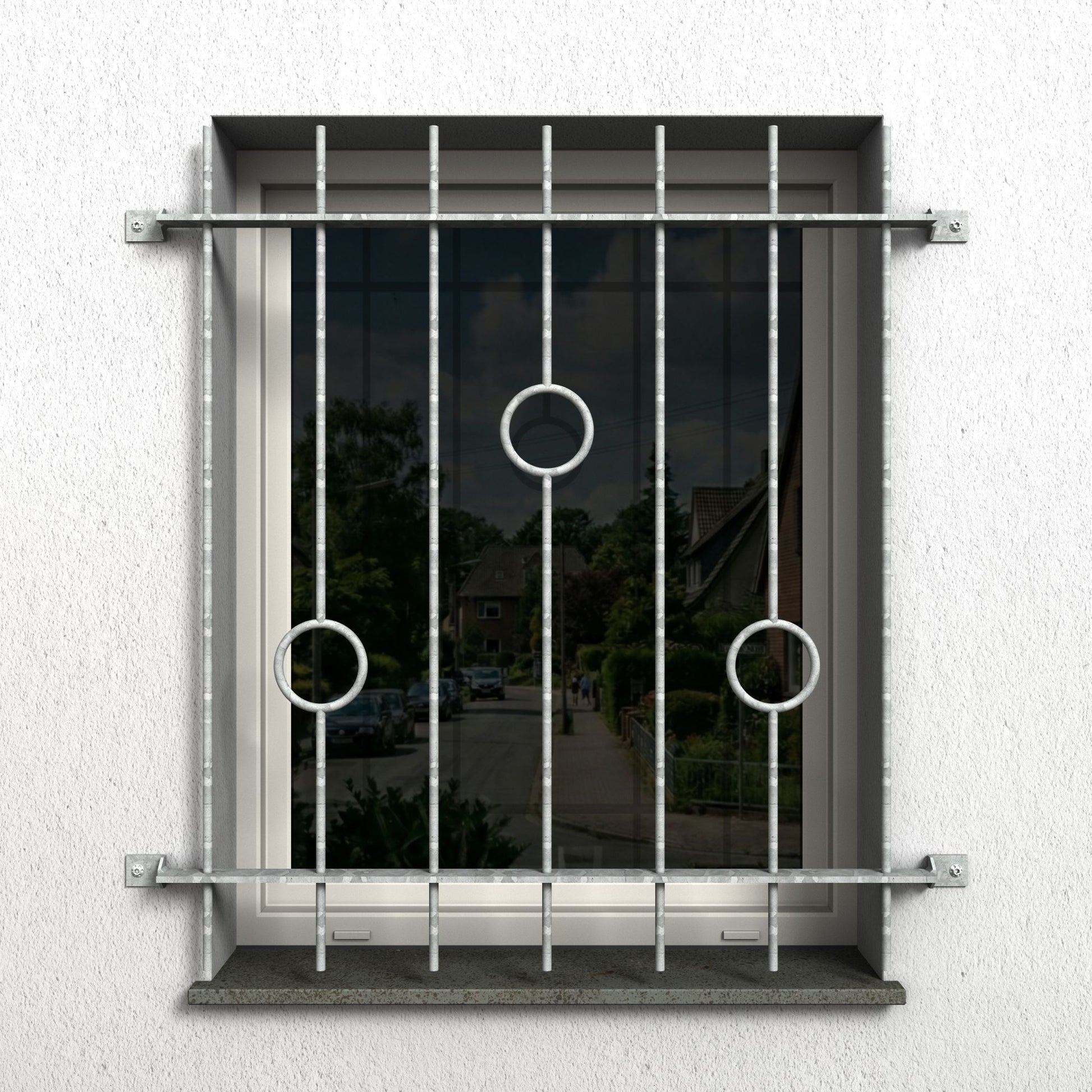 Fenstergitter Ferro 03 verzinkt - DeinMetallbauer.shop