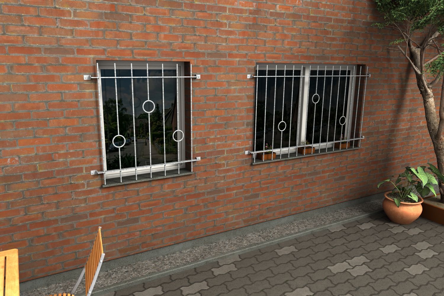 Fenstergitter Ferro 03 verzinkt - DeinMetallbauer.shop