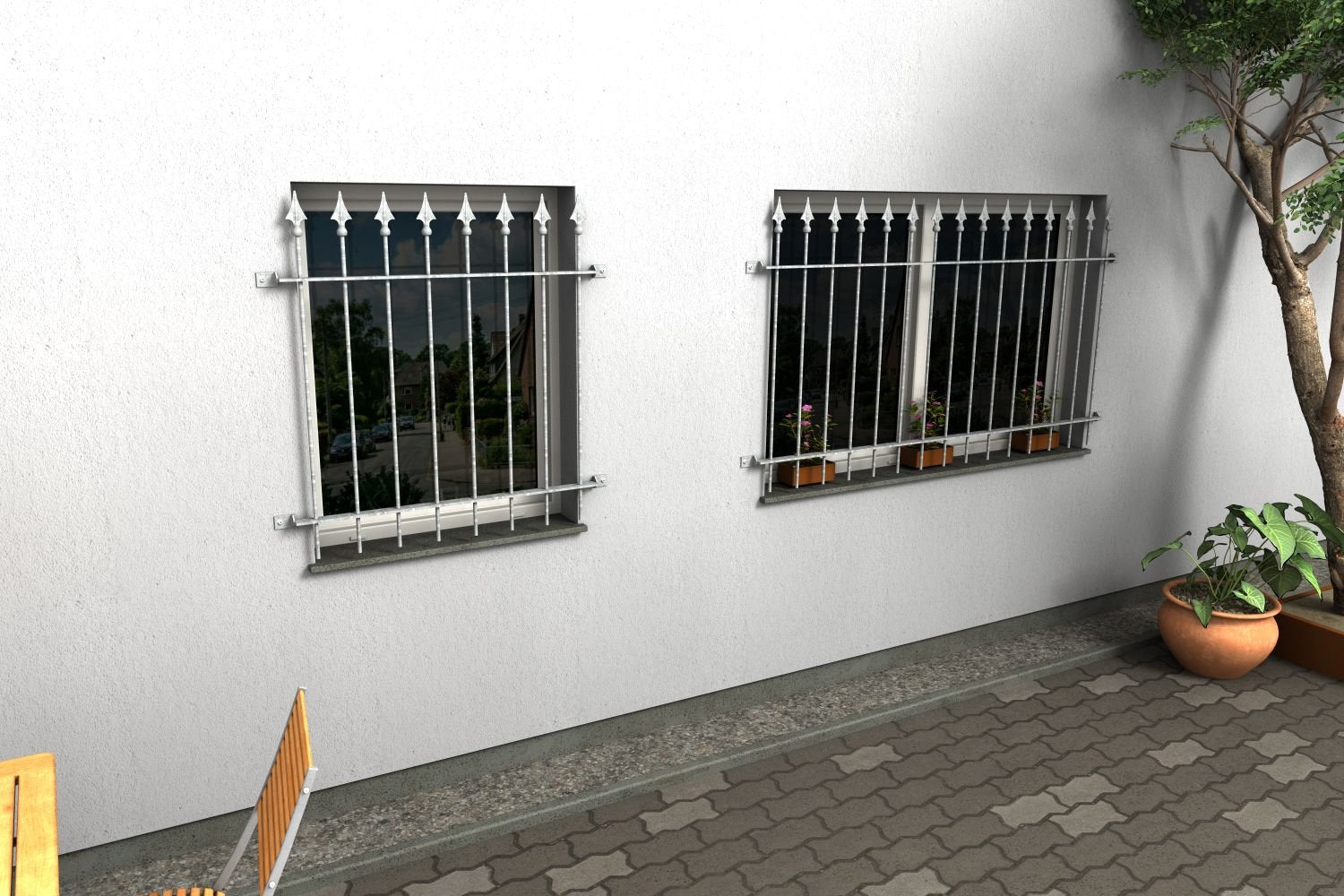 Fenstergitter Ferro 09 verzinkt - DeinMetallbauer.shop