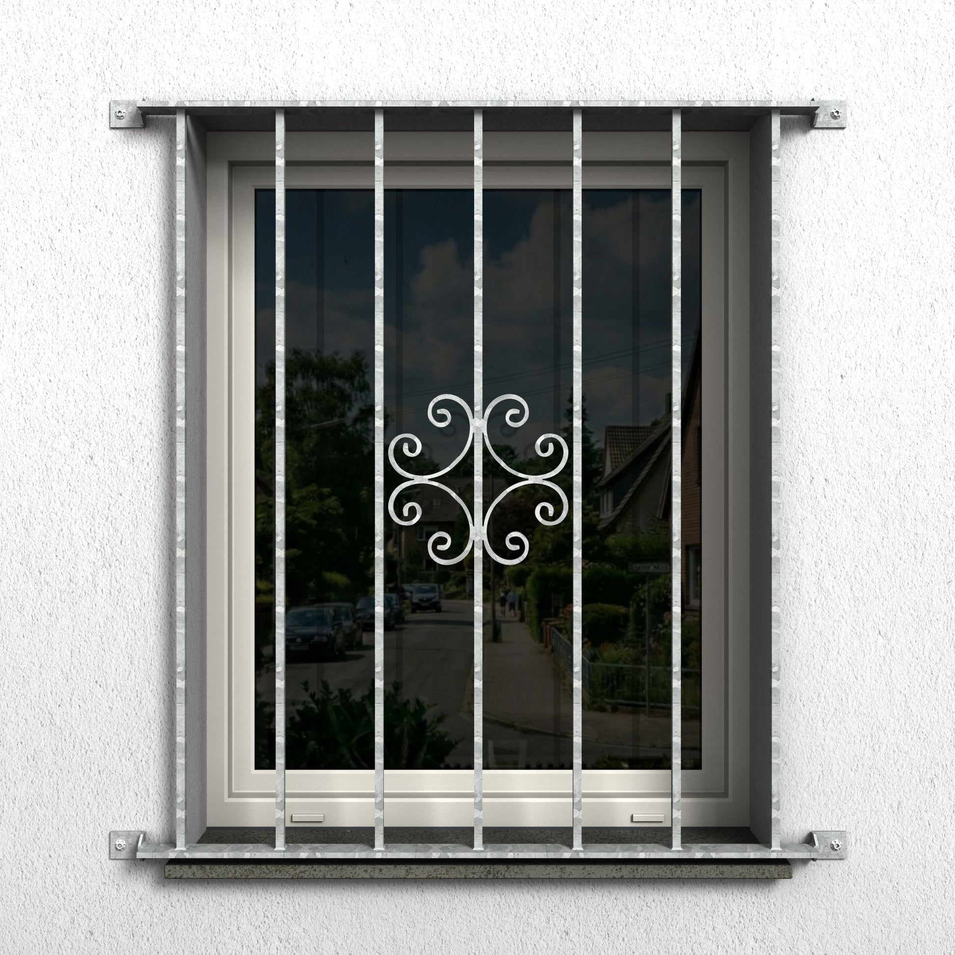 Fenstergitter Luna 33 verzinkt - DeinMetallbauer.shop