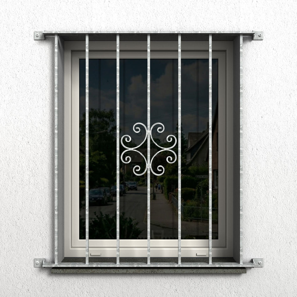 Fenstergitter Luna 33 verzinkt - DeinMetallbauer.shop