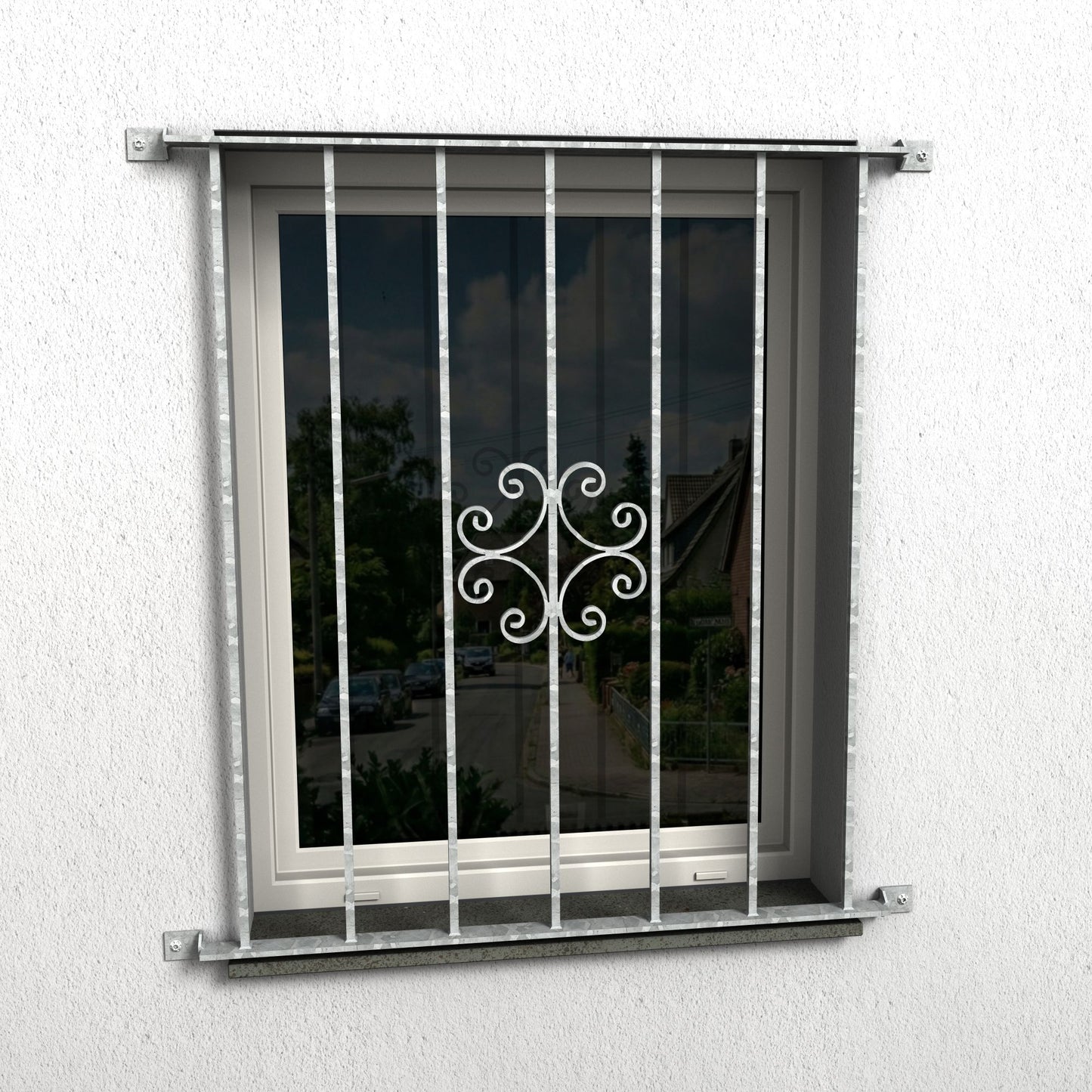 Fenstergitter Luna 33 verzinkt - DeinMetallbauer.shop