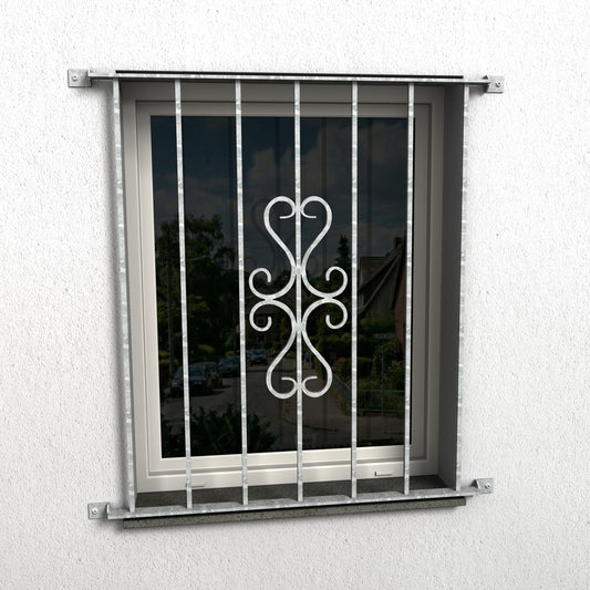 Fenstergitter Luna 34 verzinkt - DeinMetallbauer.shop