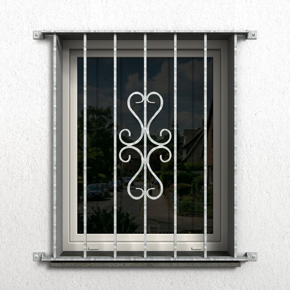 Fenstergitter Luna 34 verzinkt - DeinMetallbauer.shop