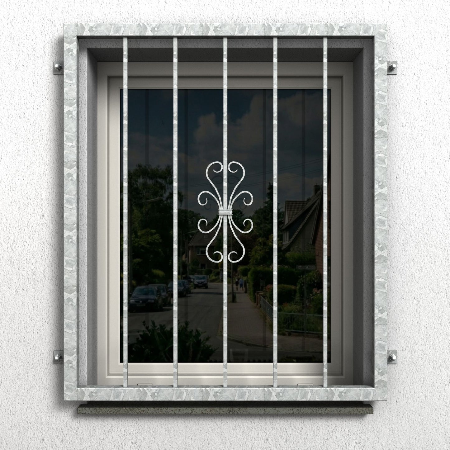 Fenstergitter Luna 36 verzinkt - DeinMetallbauer.shop