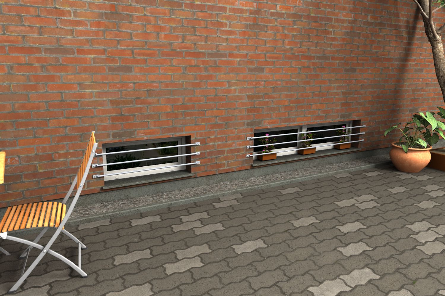 Fenstergitter Nova 30 (1 Stk) verzinkt - DeinMetallbauer.shop