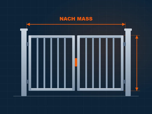 Gartentor zweiflügelig verzinkt nach Maß - DeinMetallbauer.shop